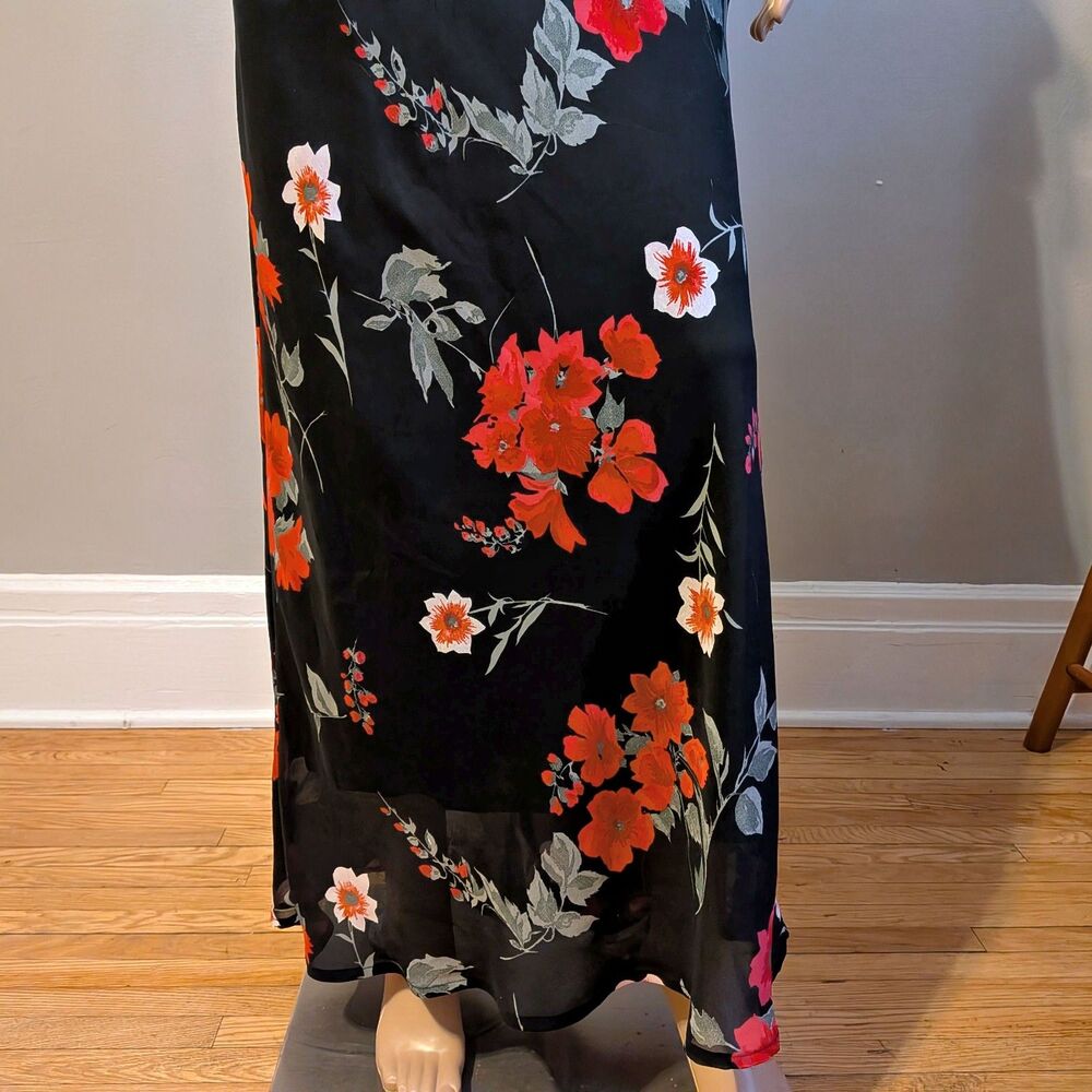 Vintage 90s Jonathan Martin Floral Maxi Dress Cottagecore Whimsygoth Size 5 - Picture 7 of 9